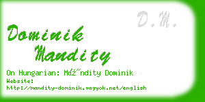 dominik mandity business card